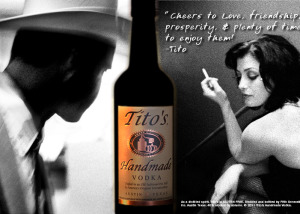 Tito's Vodka - Concept in store case card. Brand Identity, Glenn Clegg