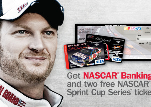 Bank of America Financial Services Marketing Nascar Checking and Credit Card Promotion